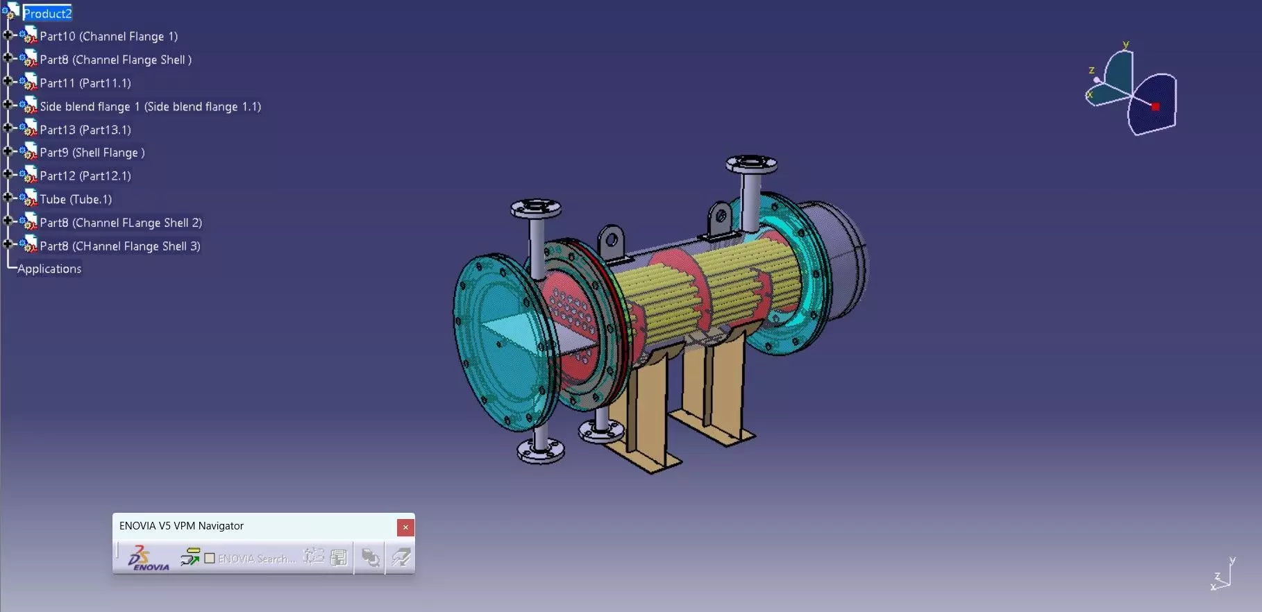 Floating Head Type Heat Exchanger 3D model_0