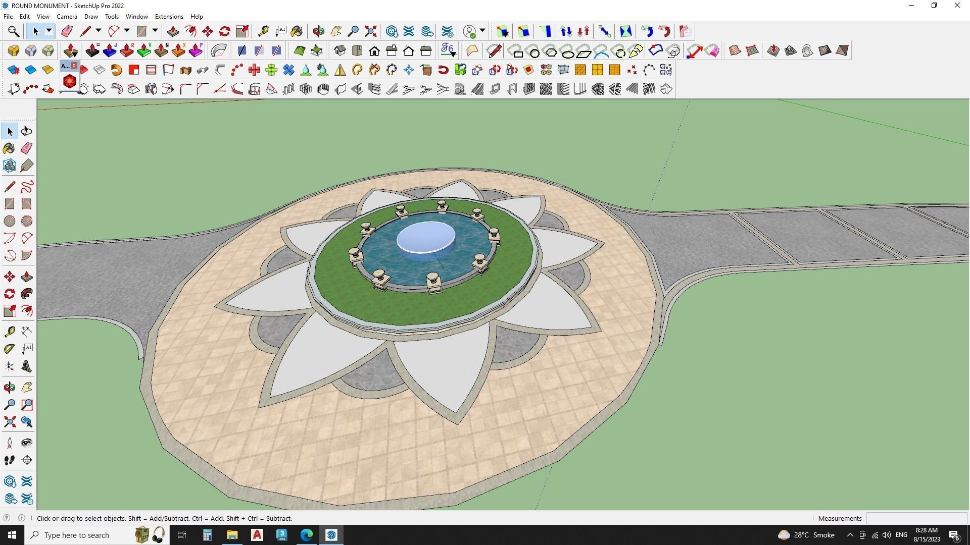 Round Junction 3D model 3D model_1