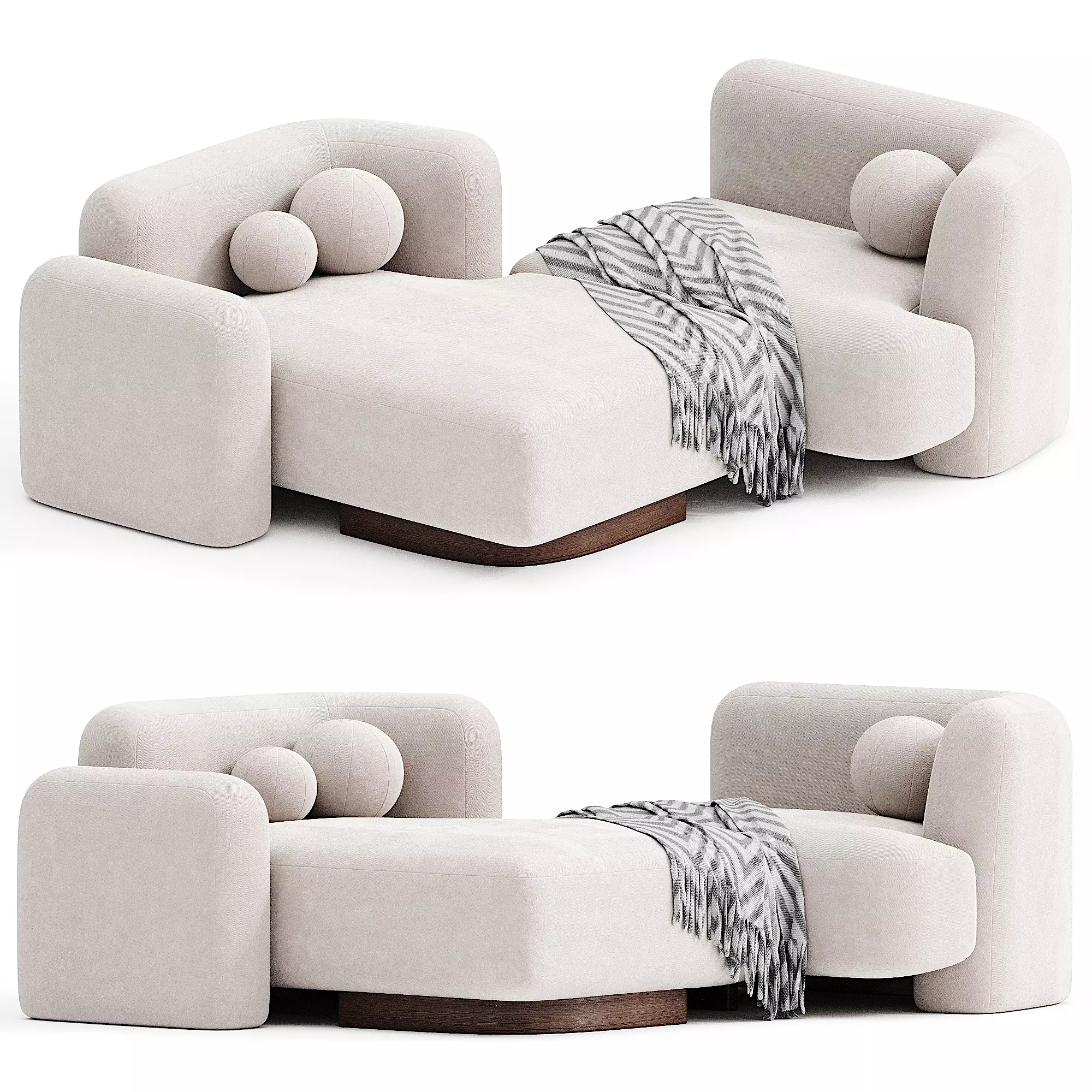Pop Sofa Meridienne 3d model 3D model