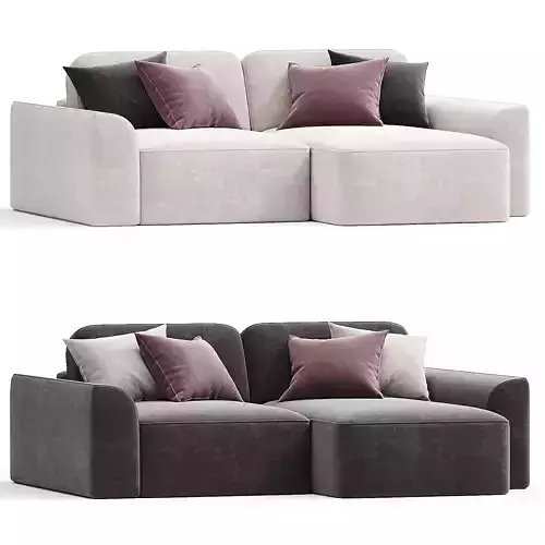 Corner sofa Space 1 Soft Gray 3D model