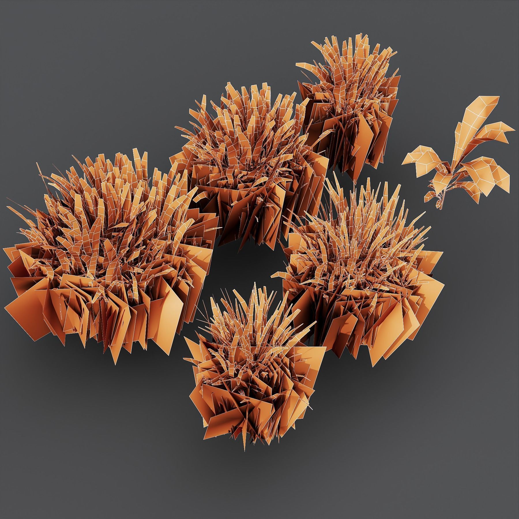 10 Different SETS Of Grass SET VOL07 3D Model Collection_23