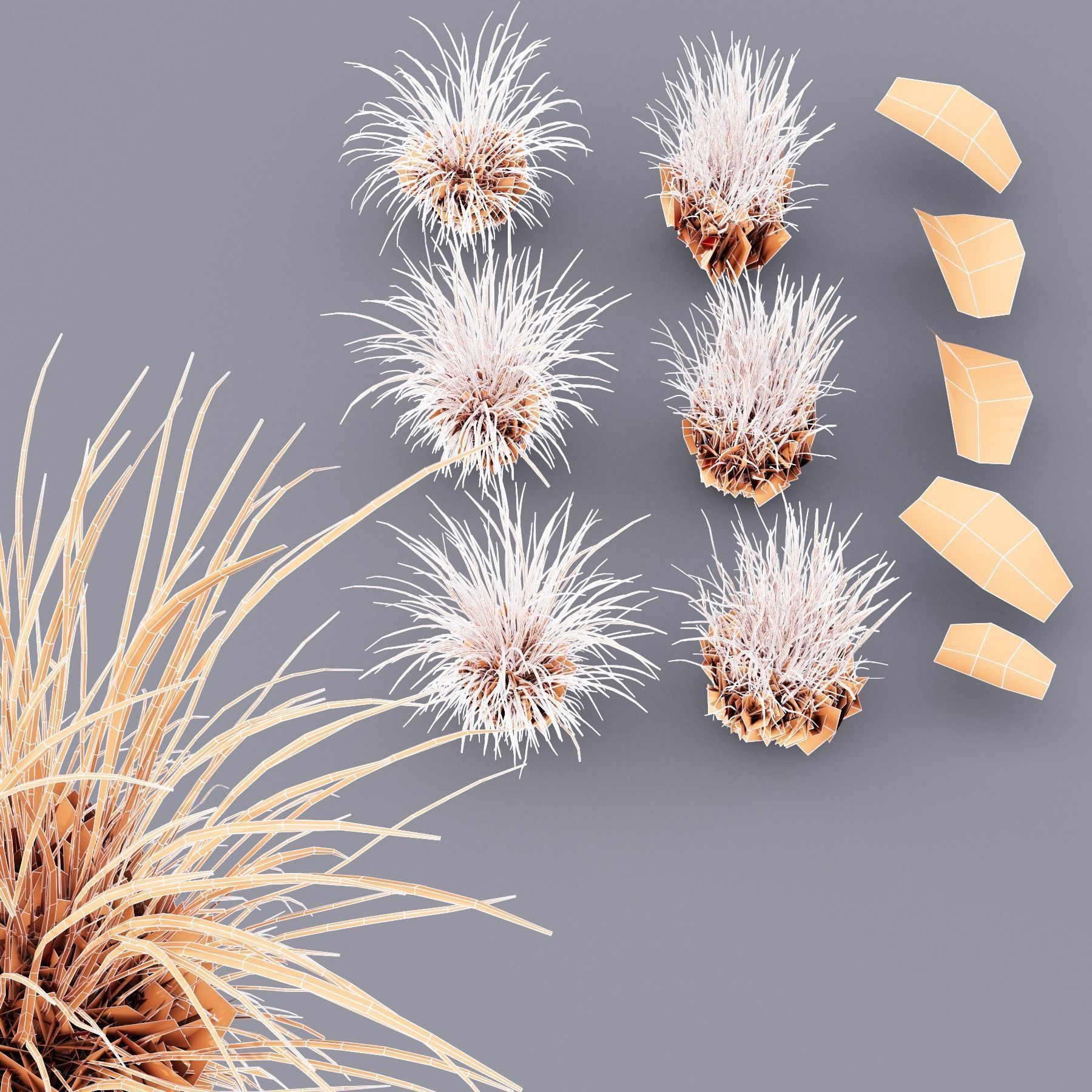 10 Different SETS Of Grass SET VOL07 3D Model Collection_29