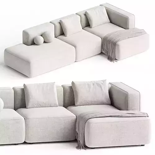 Basecamp Open End sofa 3d model  3D model
