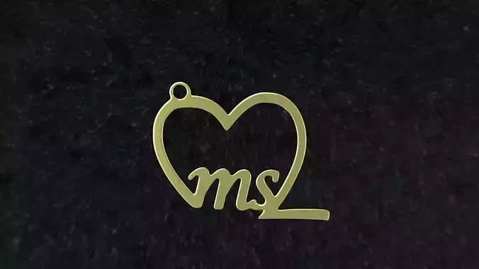 Heart pendant for women 3D print model