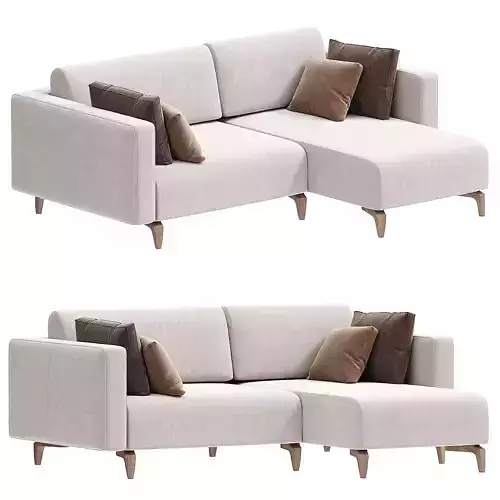 Corner sofa Lieri Barhat Beige 3d model  3D model