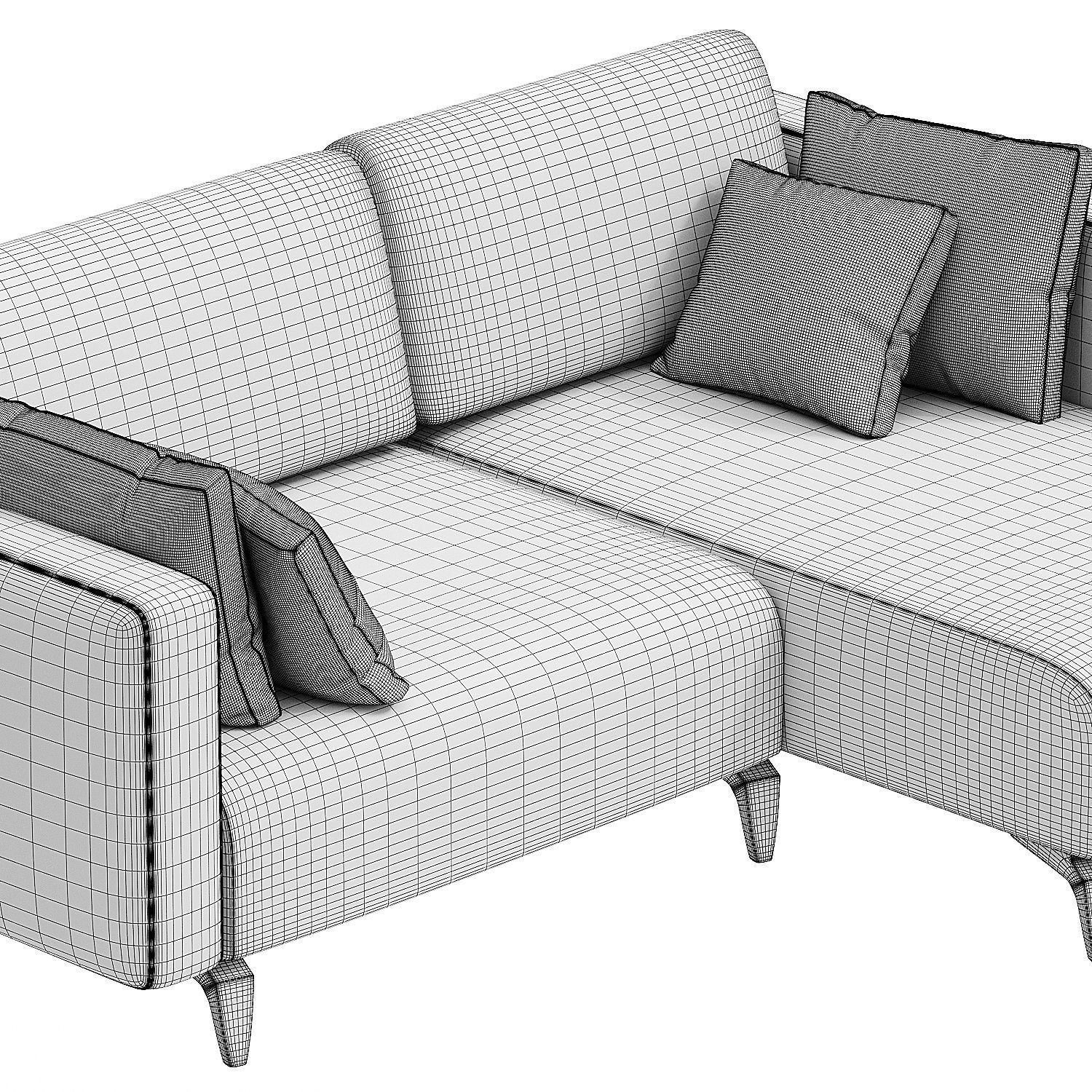 Corner sofa Lieri Barhat Beige 3d model  3D model_2