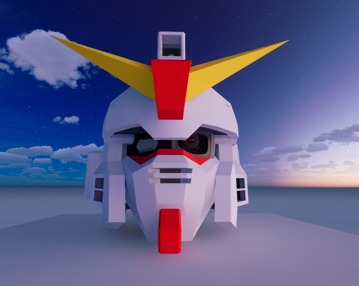 GUNDAM X SKULL 3D model_1