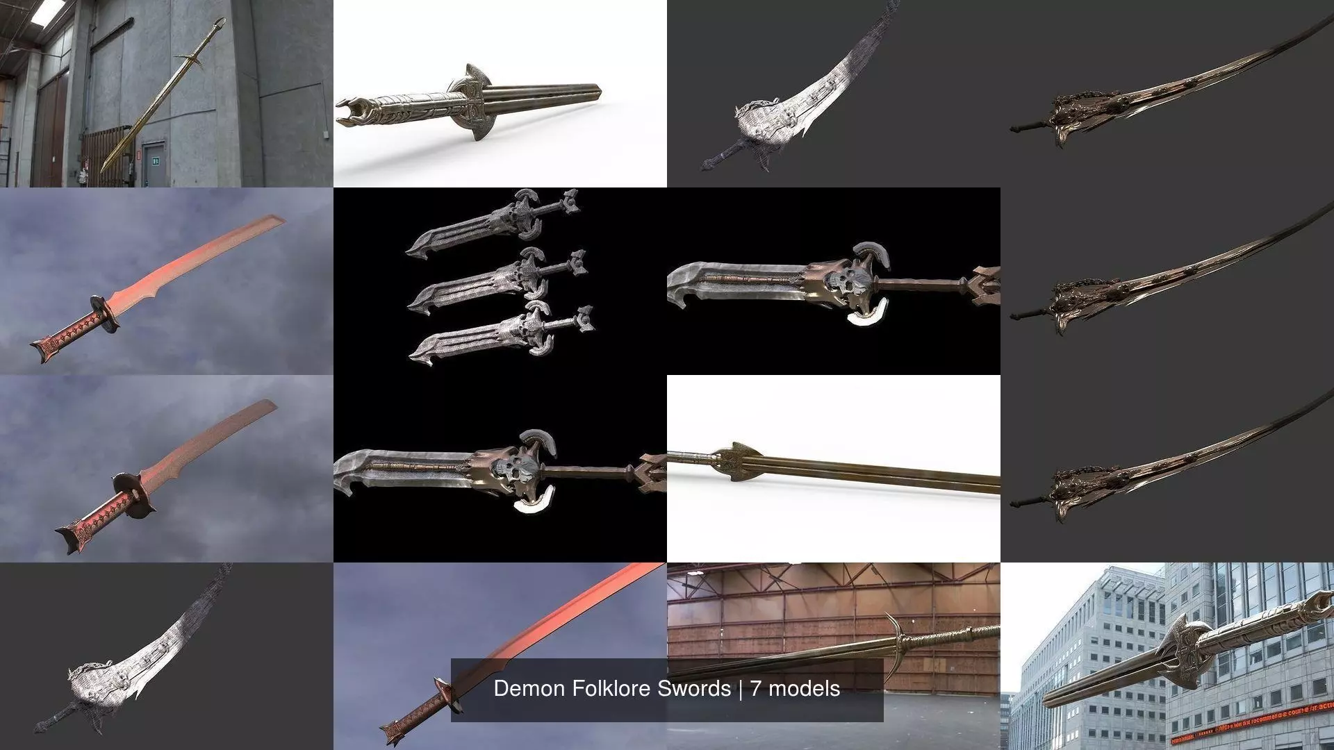 Demon Folklore Swords 3D Model Collection_0