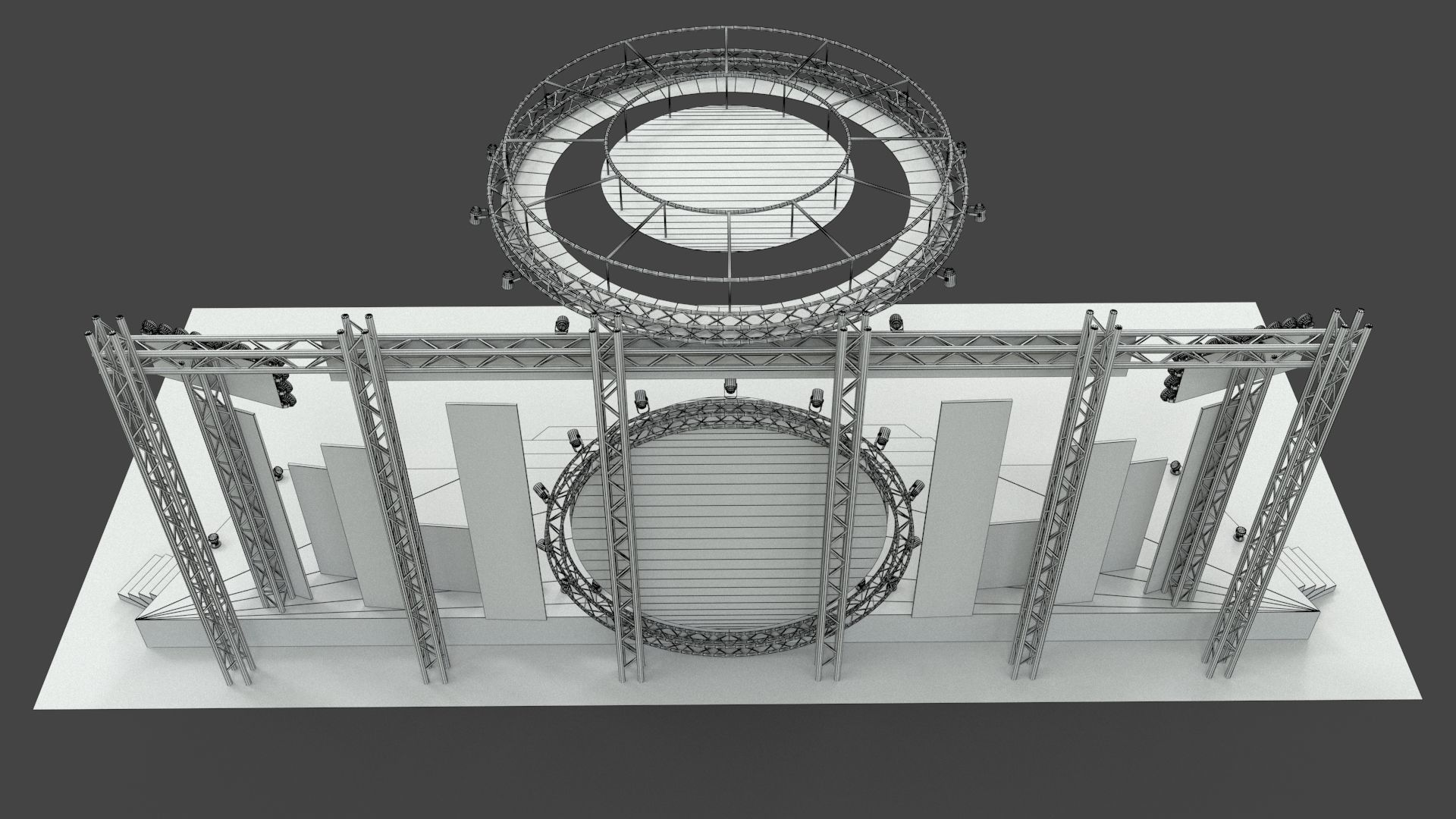 Event Stage Low-poly 3D model_9