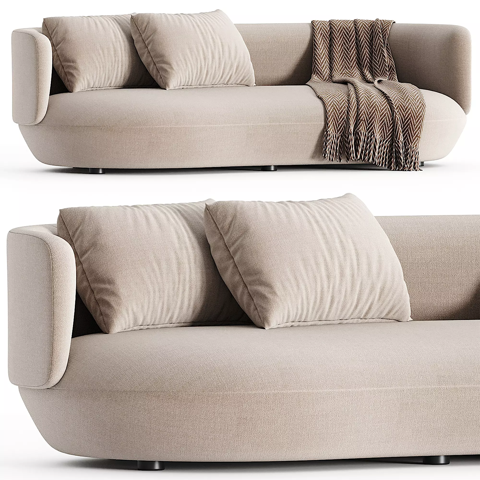 BAIXO 3 seater sofa By WENTZ 3d model  3D model_0