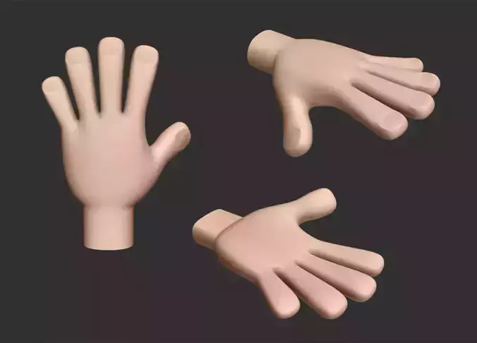 Hands  Human Low-poly 3D model