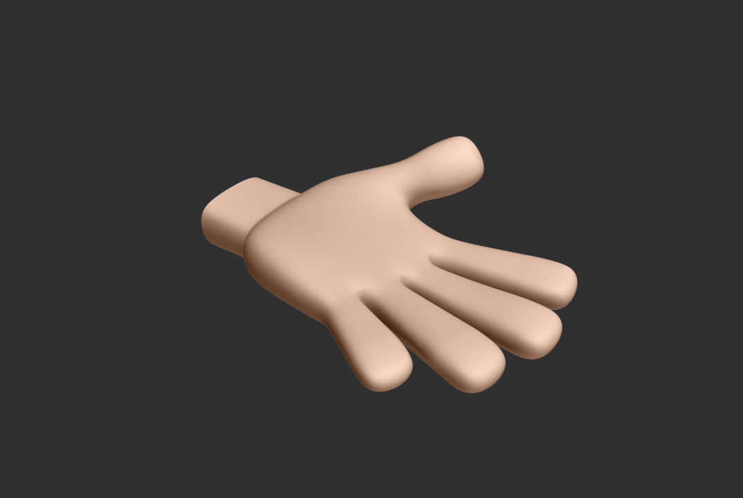 Hands  Human Low-poly 3D model_6