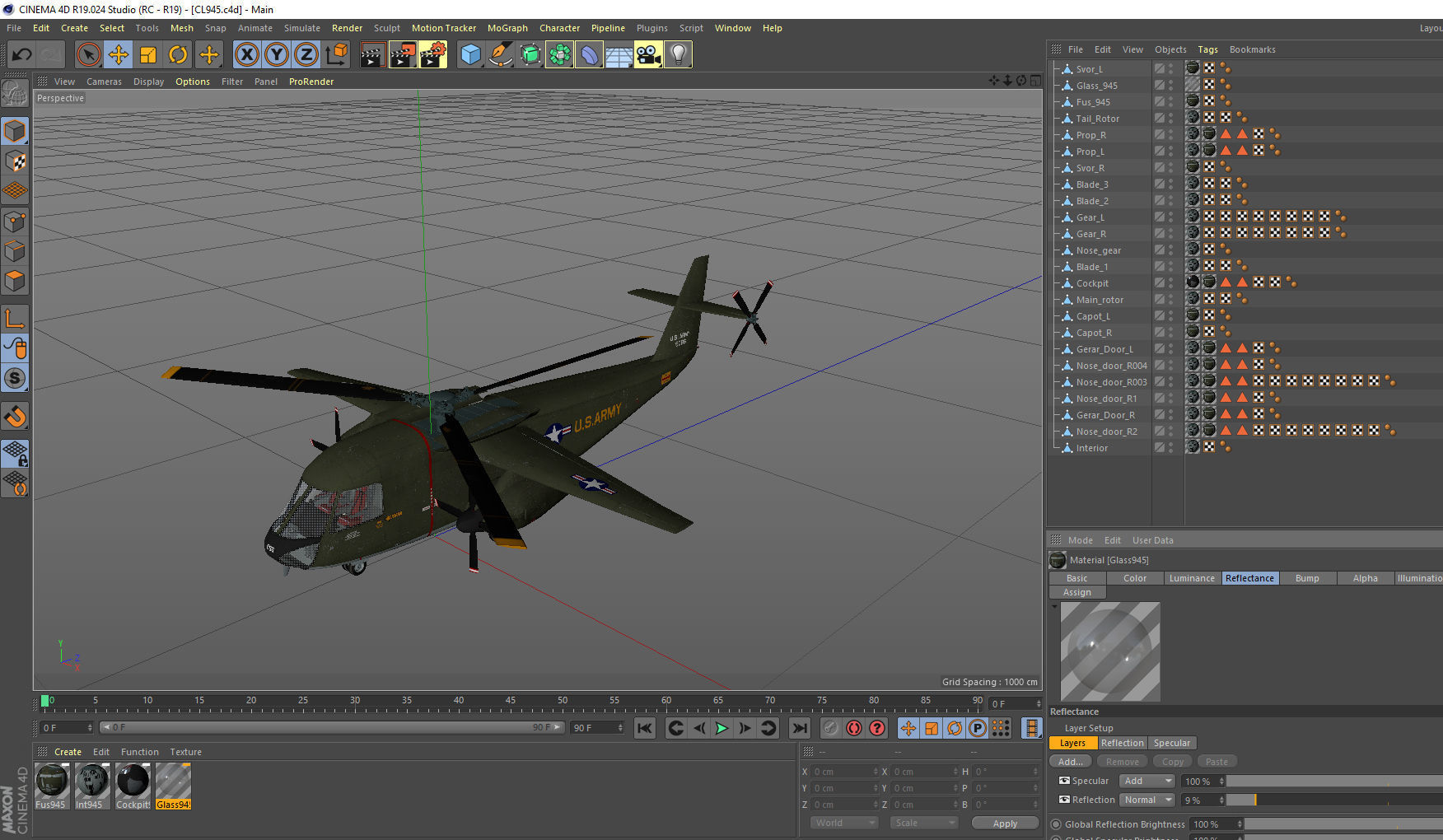 Lockheed CL-945 stowed rotor aircraft CARR 3D model_18