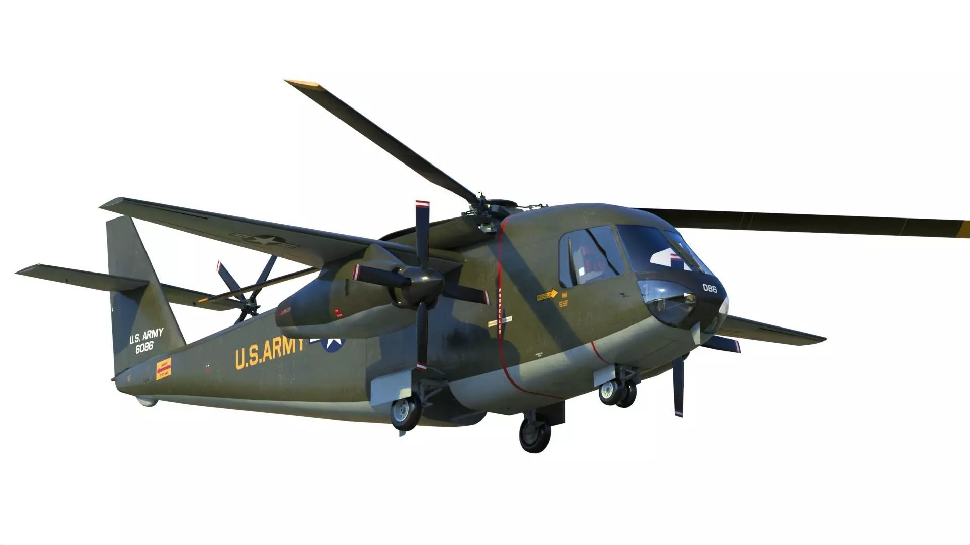 Lockheed CL-945 stowed rotor aircraft CARR 3D model_0