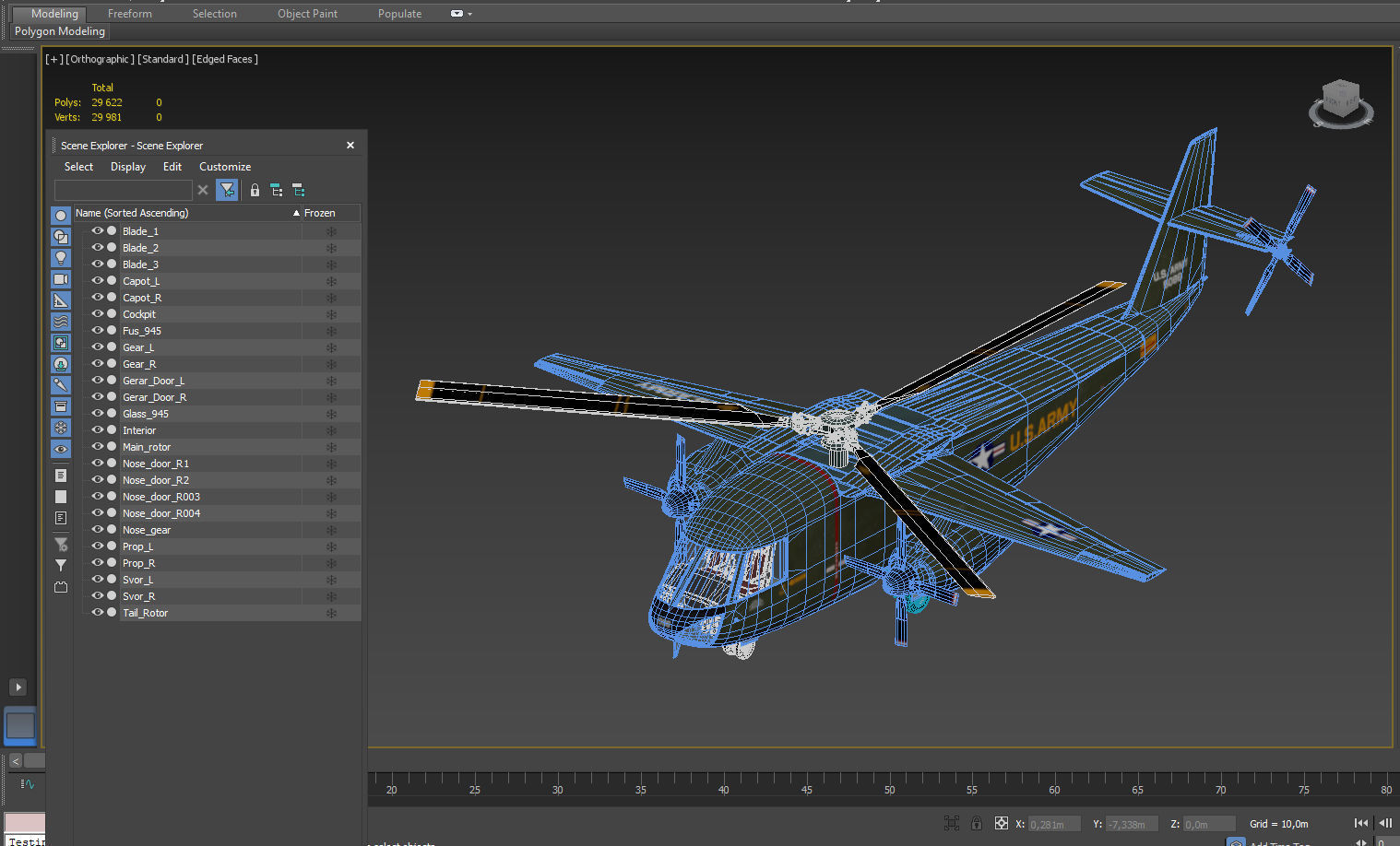 Lockheed CL-945 stowed rotor aircraft CARR 3D model_19