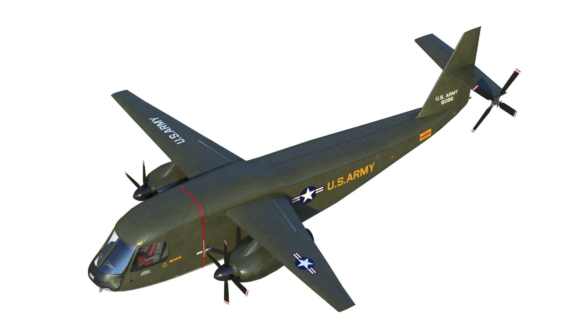 Lockheed CL-945 stowed rotor aircraft CARR 3D model_6
