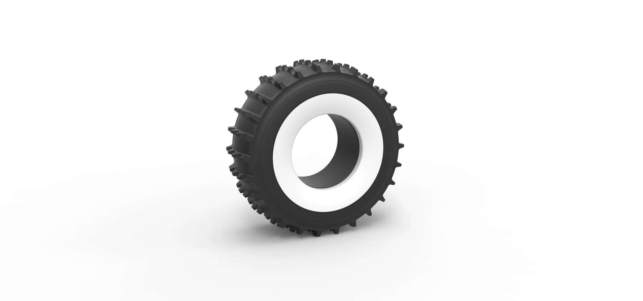 SHERP whitewall tire 2 Scale 1 to 25 3D print model