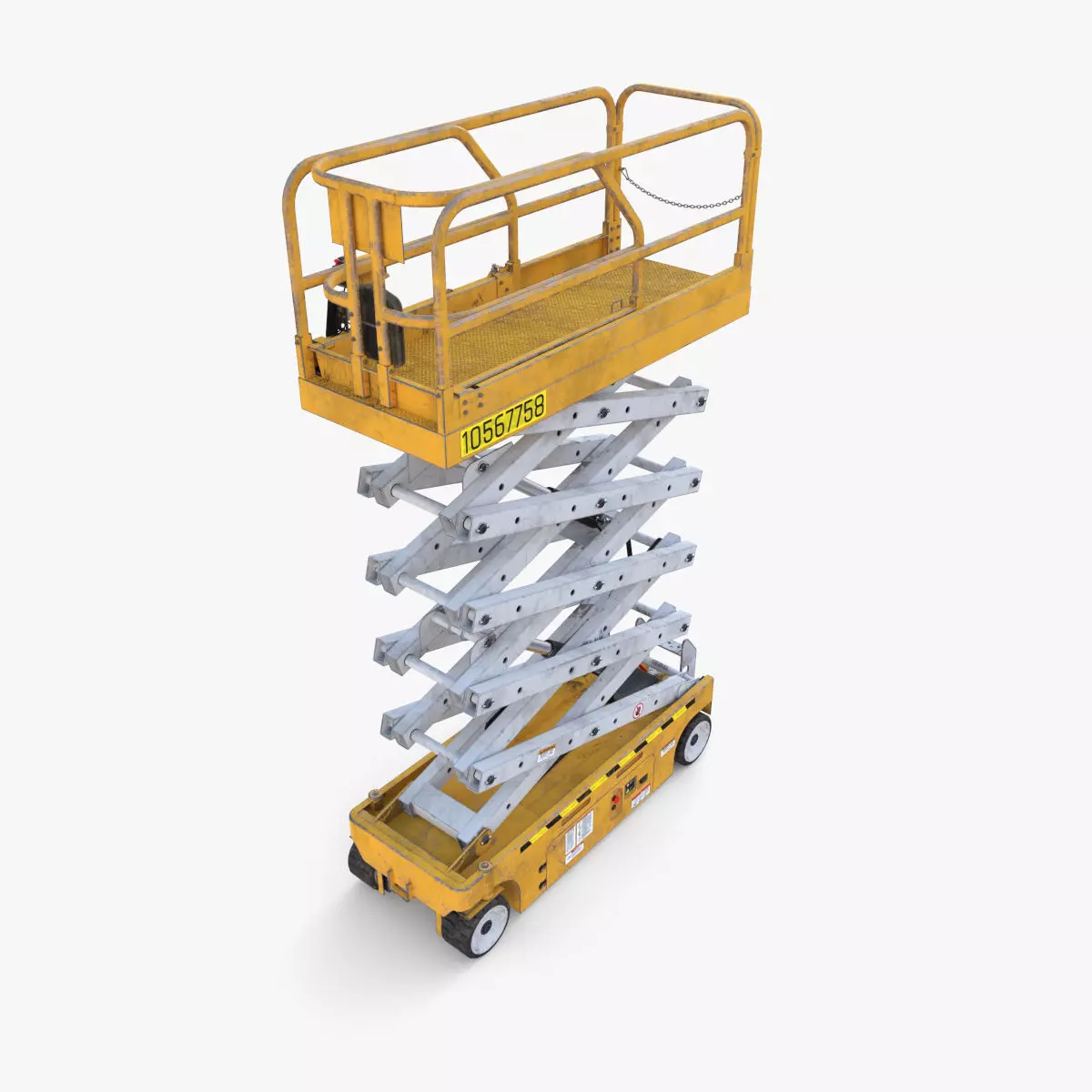 Animated Electric Scissor Lift v2 Low-poly 3D model