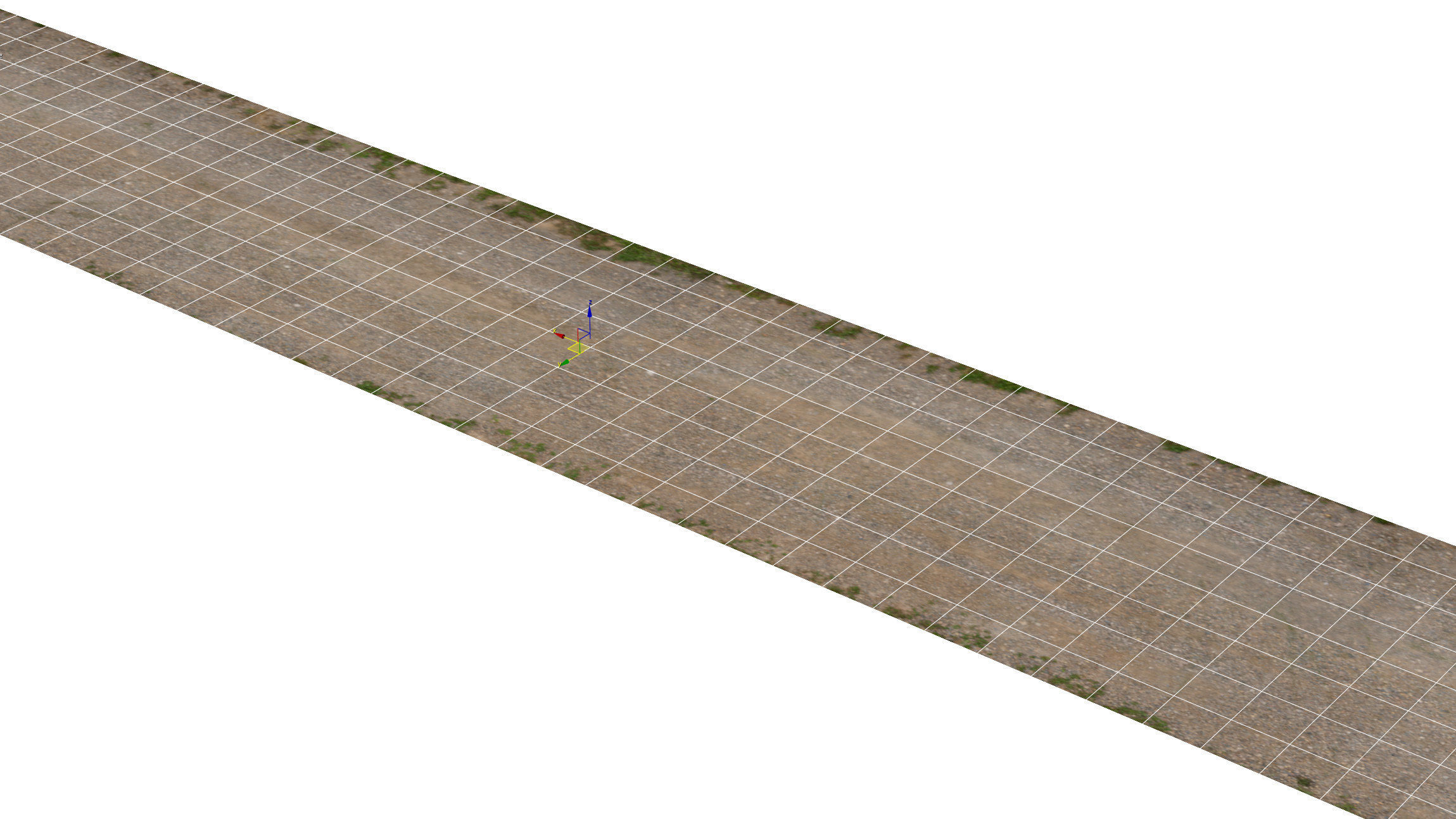 Gravel road 06 - 18 meters Low-poly 3D model_8