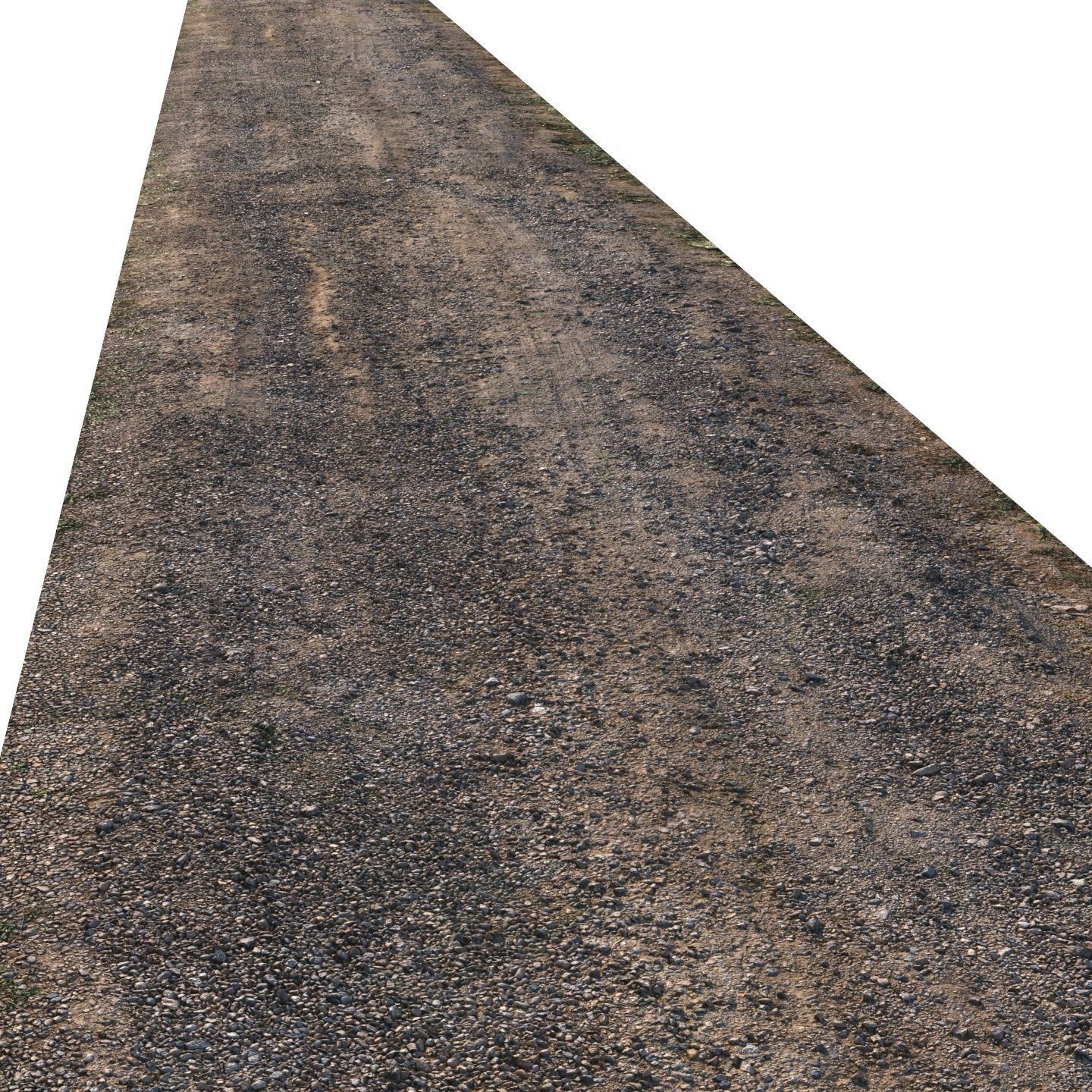 Gravel road 06 - 18 meters Low-poly 3D model_3