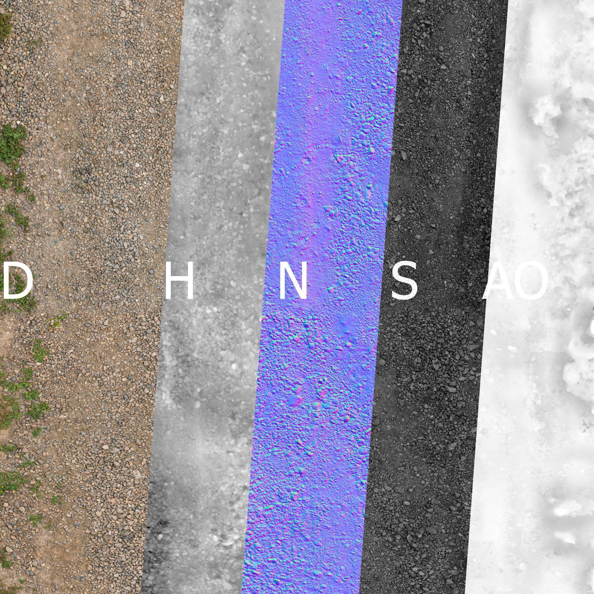 Gravel road 06 - 18 meters Low-poly 3D model_13
