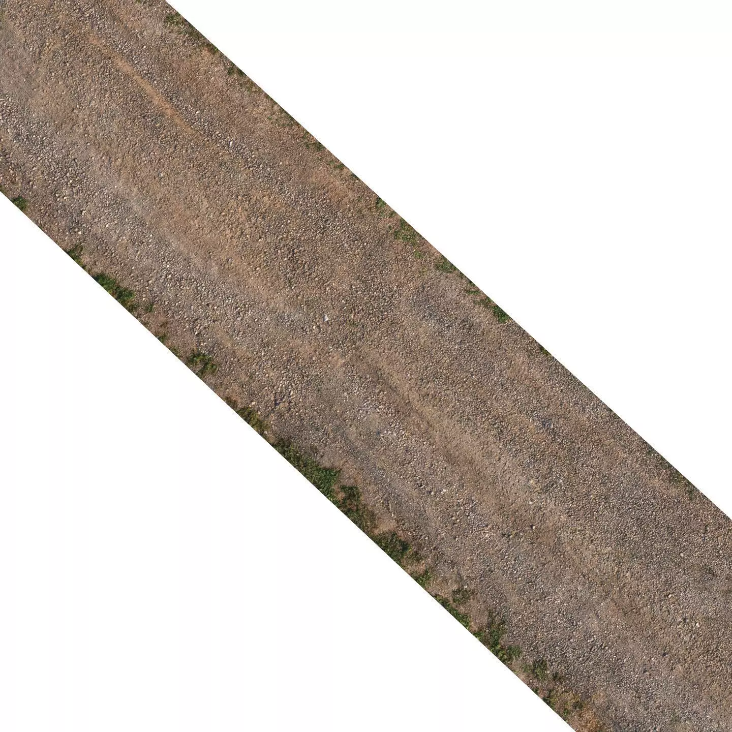 Gravel road 06 - 18 meters Low-poly 3D model_0