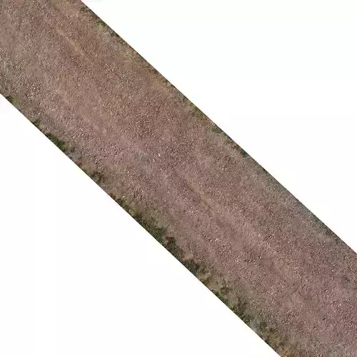 Gravel road 06 - 18 meters Low-poly 3D model