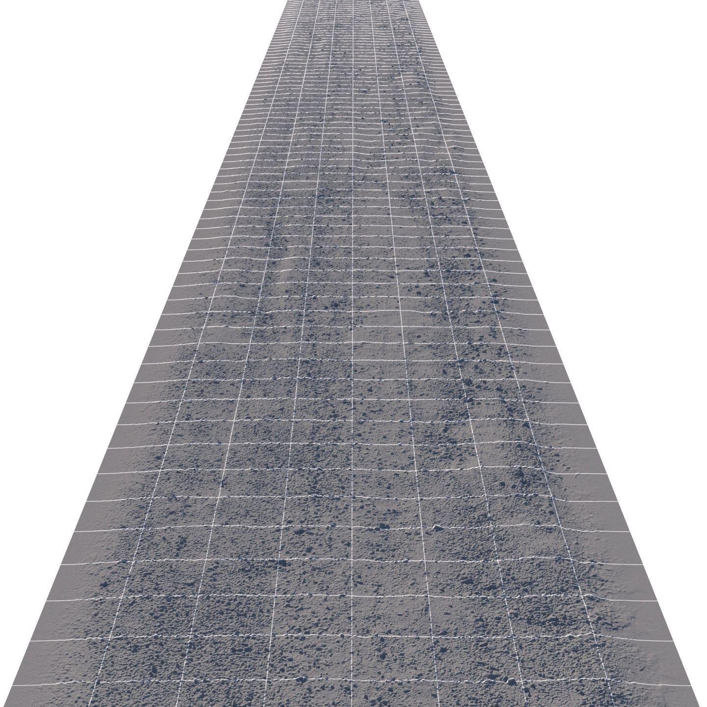 Gravel road 06 - 18 meters Low-poly 3D model_11