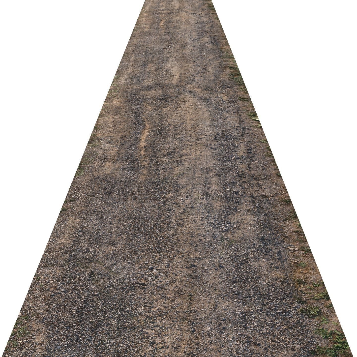 Gravel road 06 - 18 meters Low-poly 3D model_4