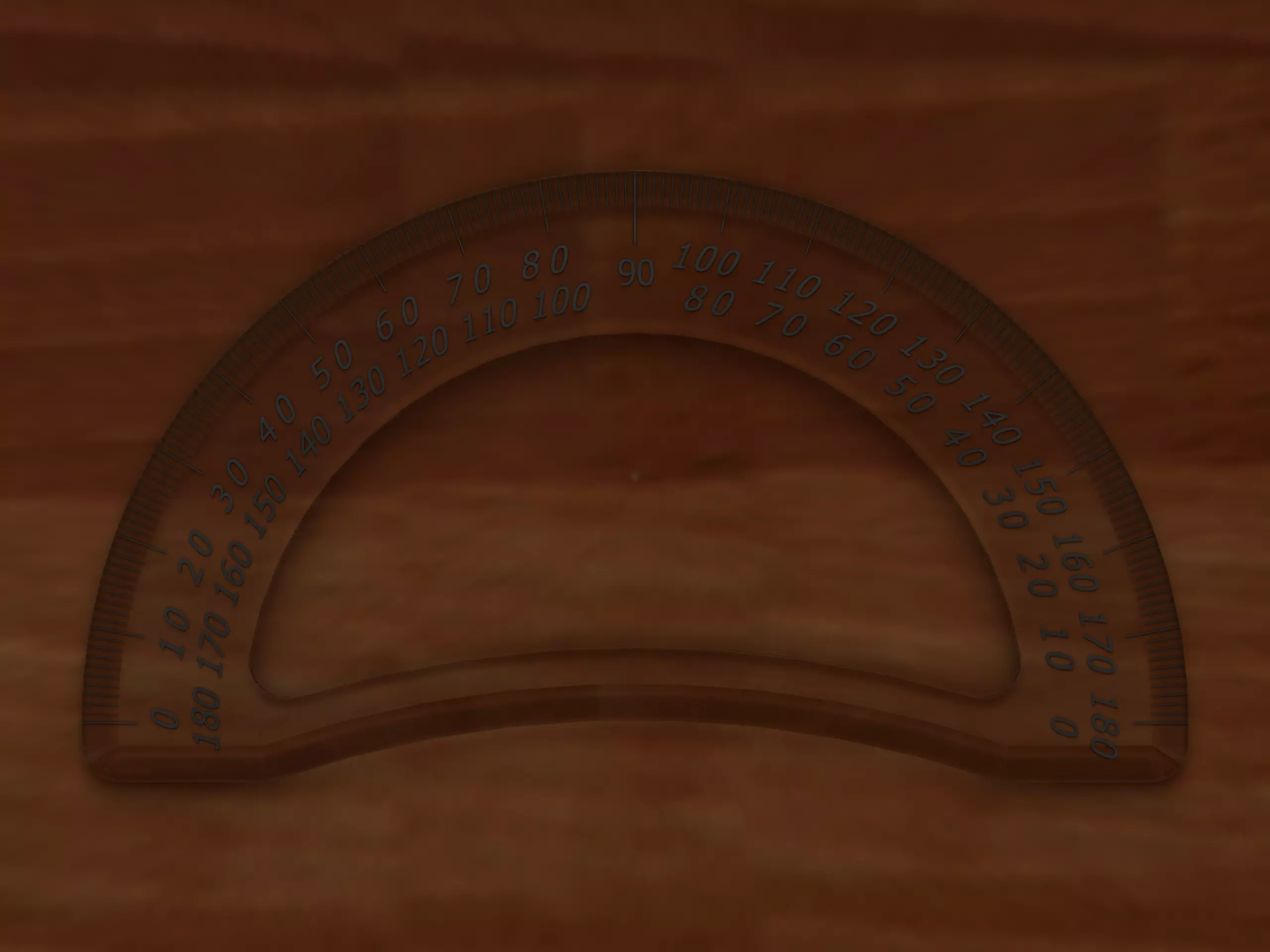 180 Degree Protractor 15cm 3D model