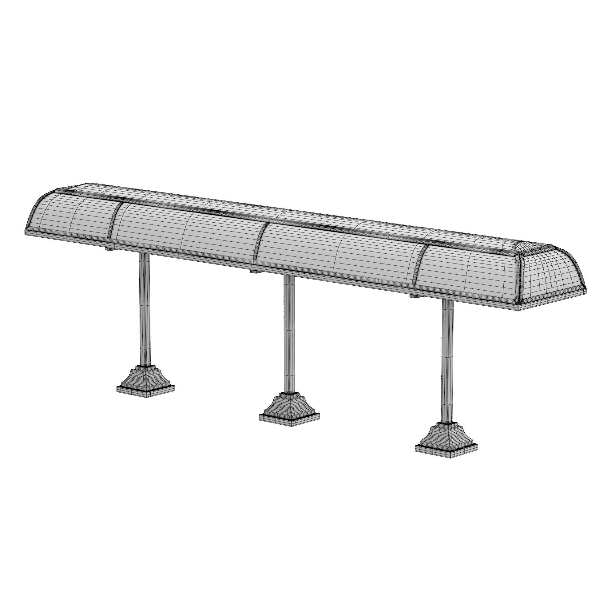 Library lamp 3D model_4