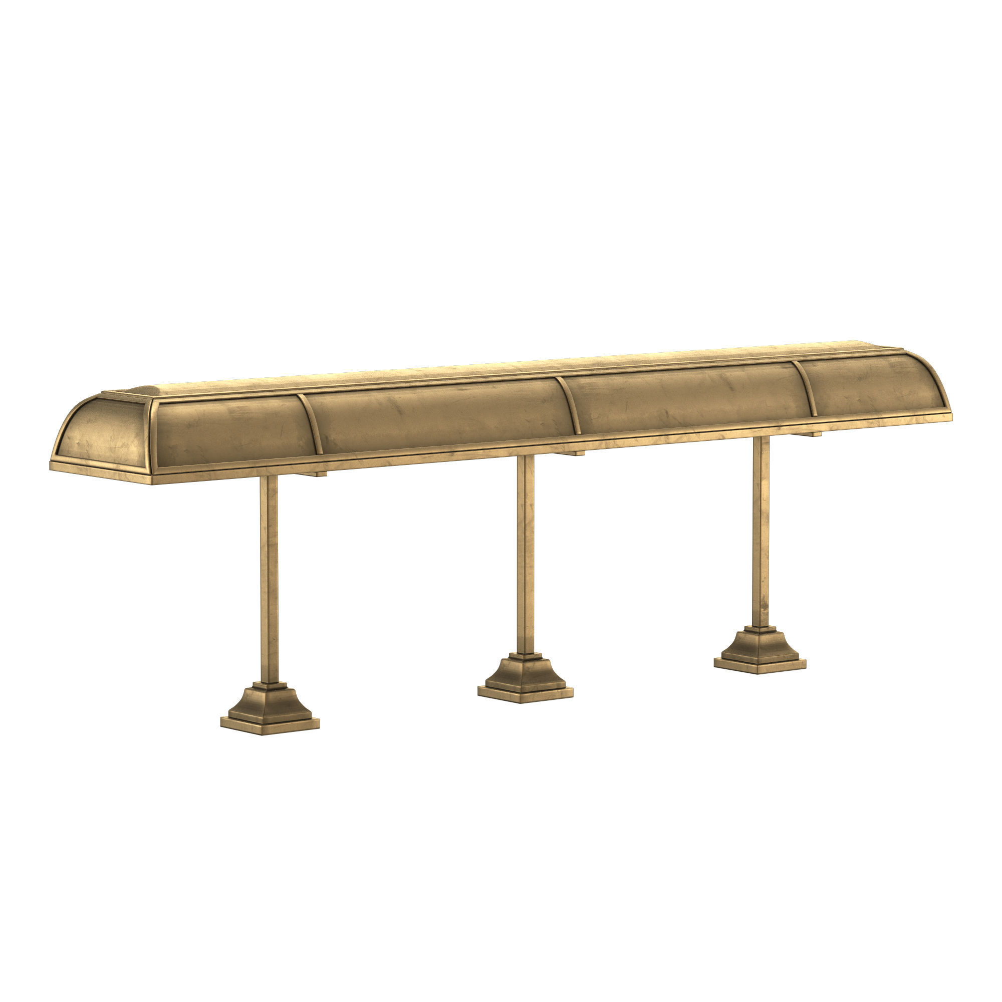 Library lamp 3D model_1
