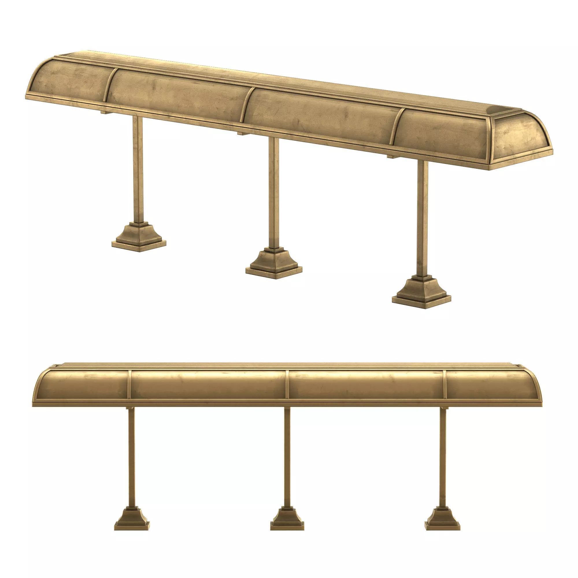 Library lamp 3D model_0