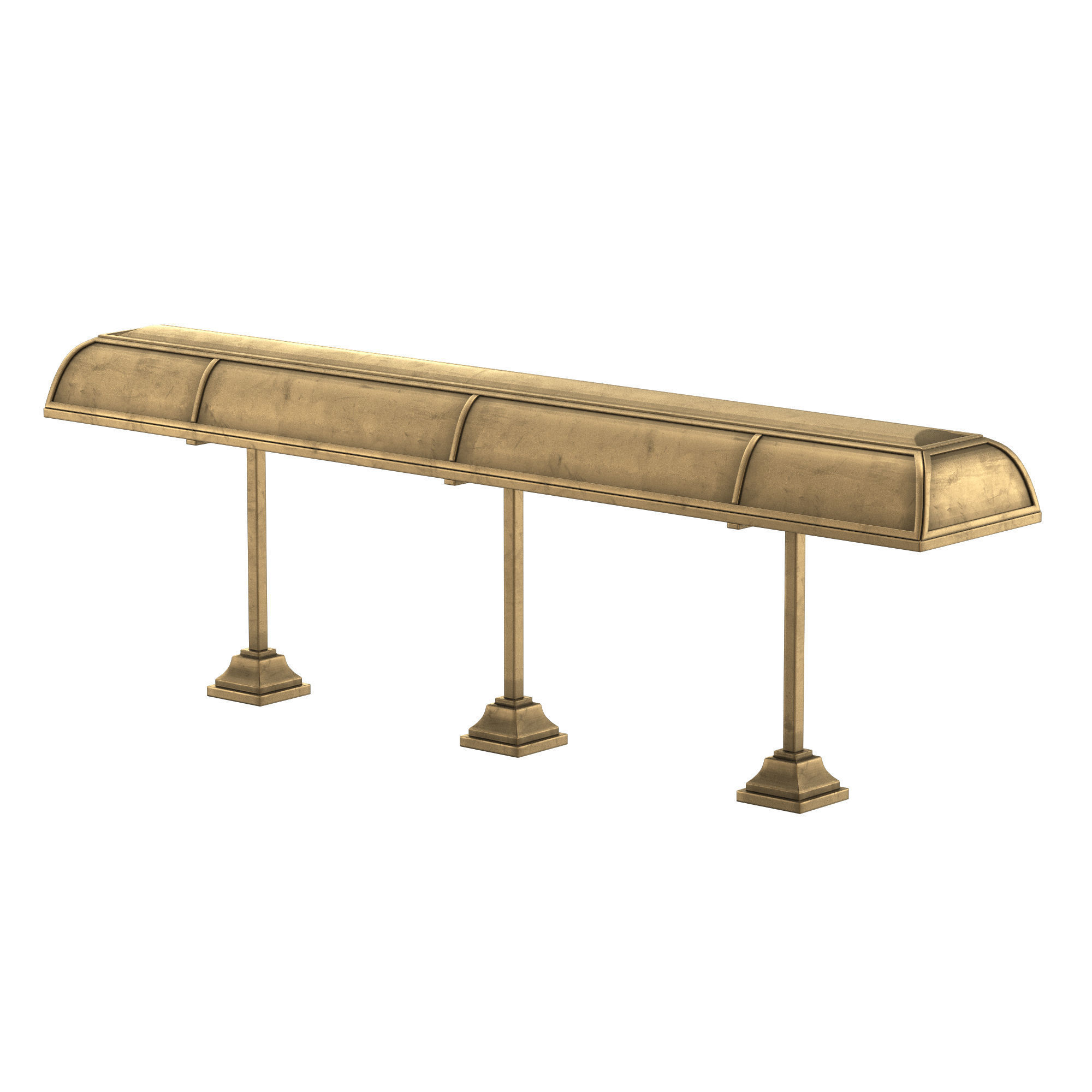 Library lamp 3D model_3