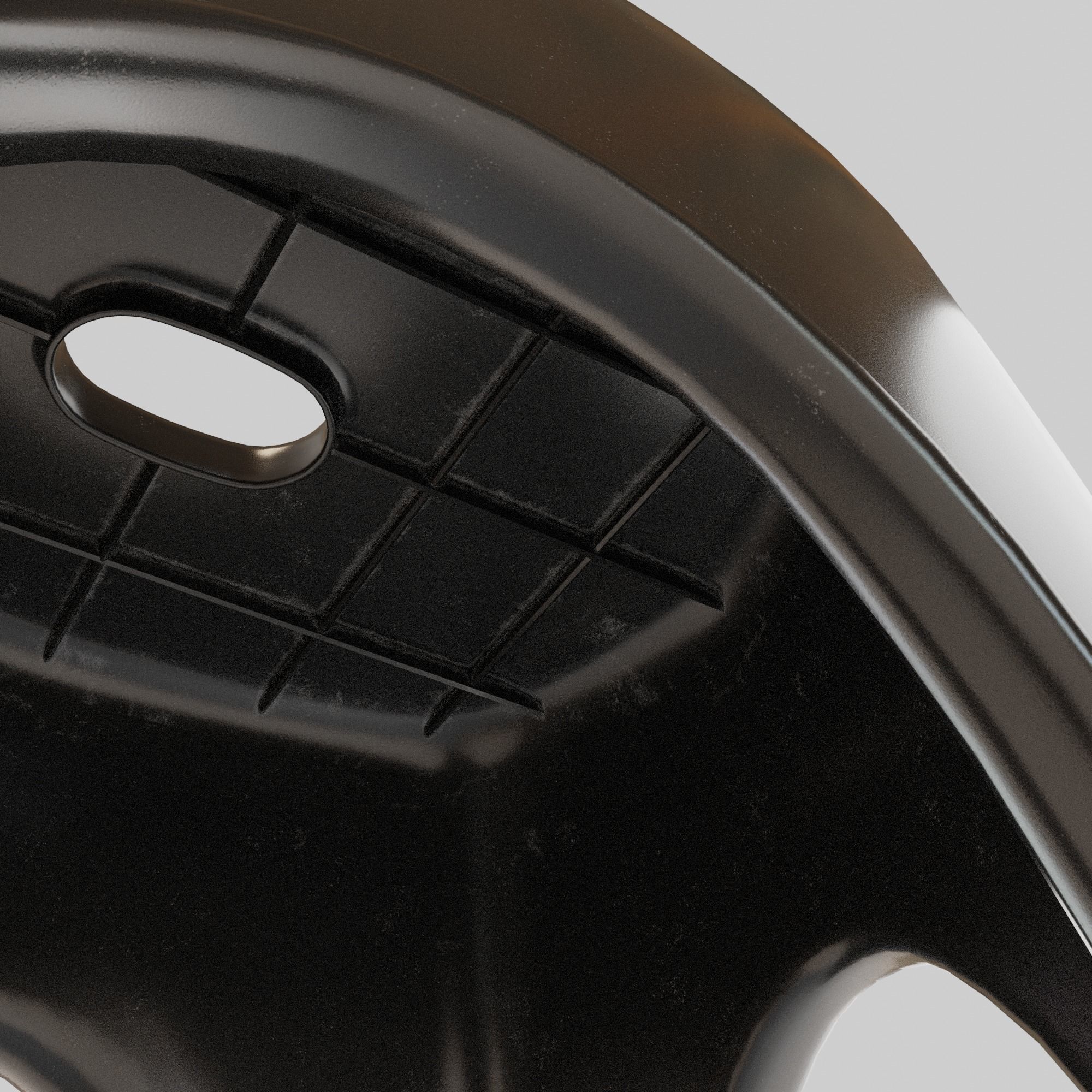 Stackable Small Plastic Stool Low-poly 3D model_14