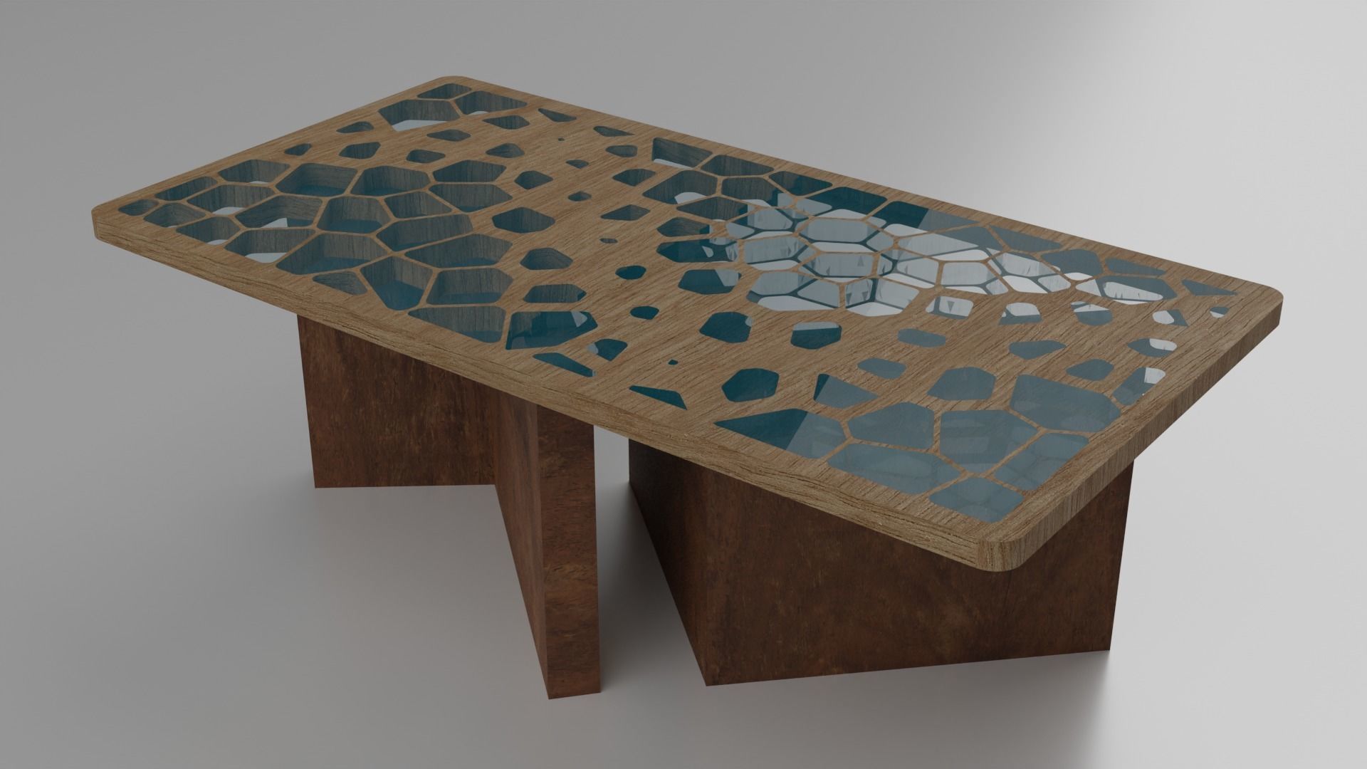 Organic Pattern Three Dining tables 3D model_24