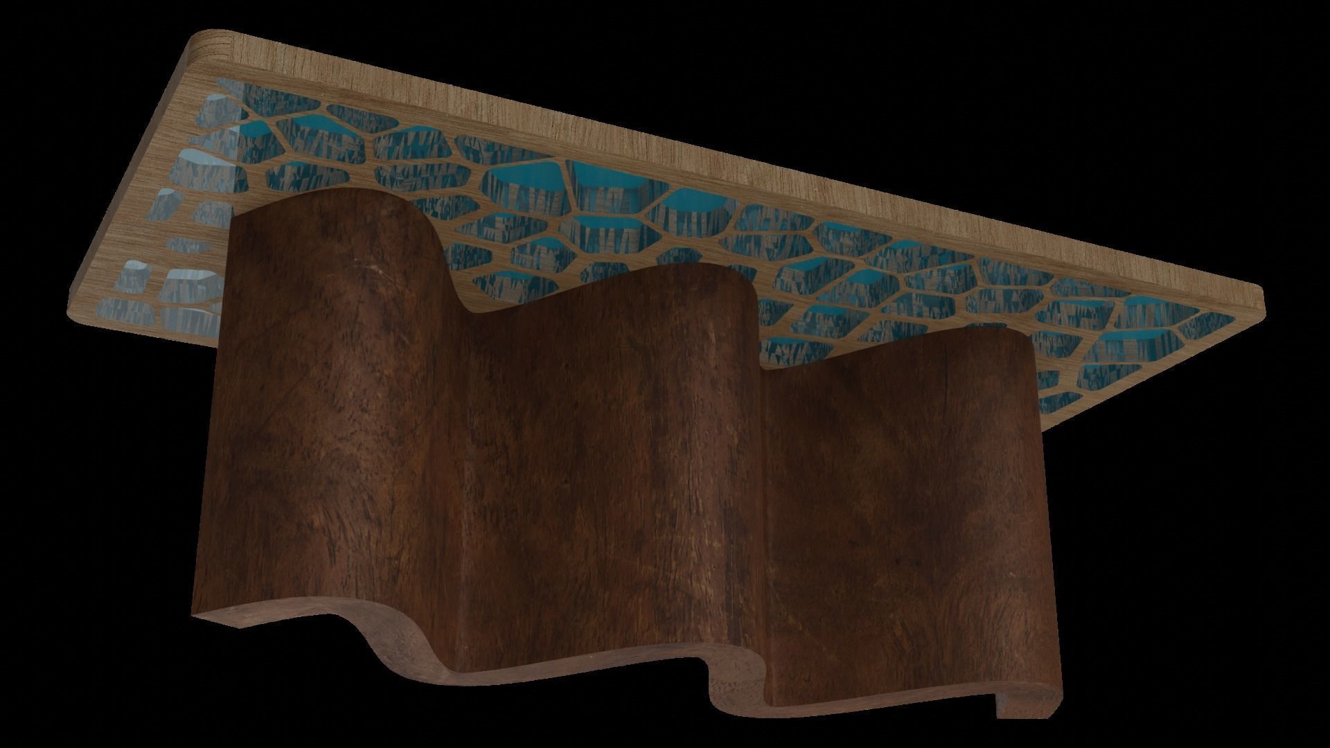 Organic Pattern Three Dining tables 3D model_40