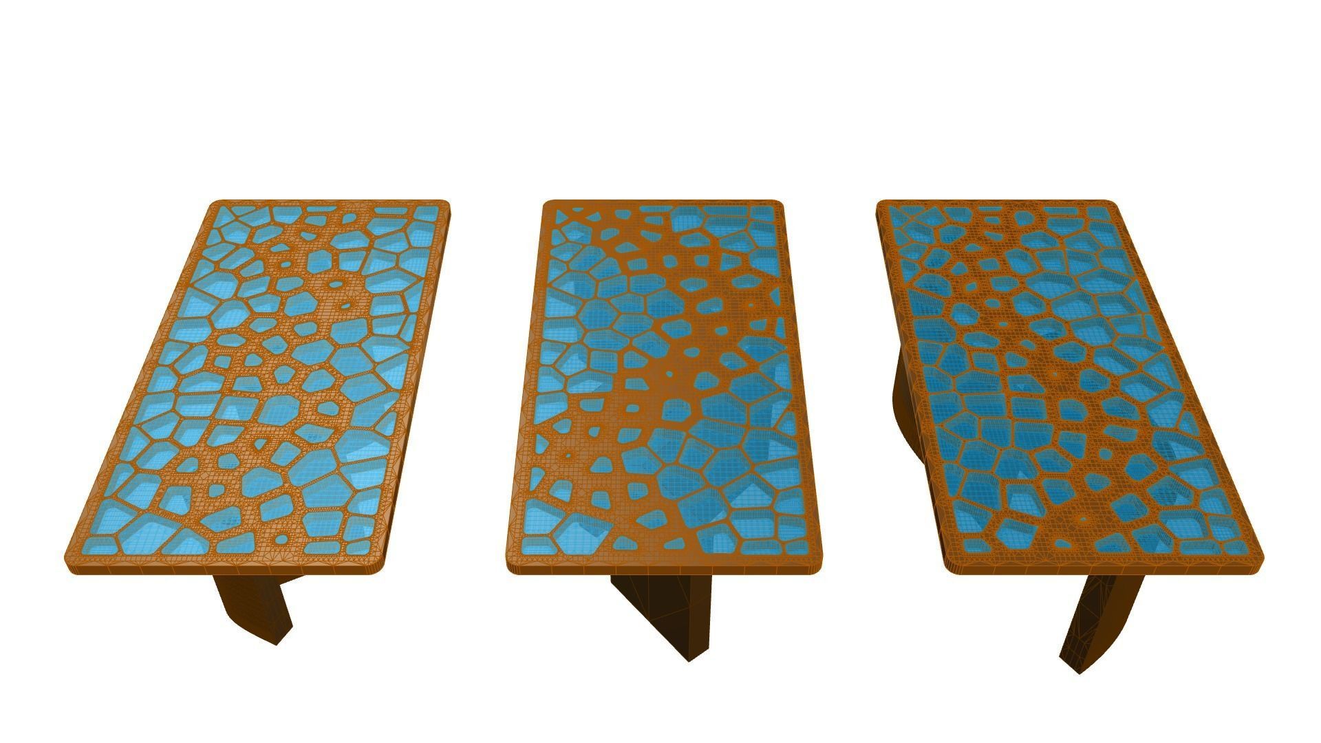 Organic Pattern Three Dining tables 3D model_53