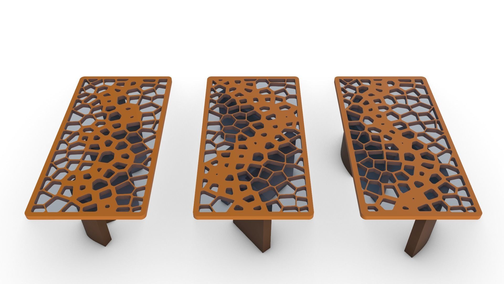 Organic Pattern Three Dining tables 3D model_52