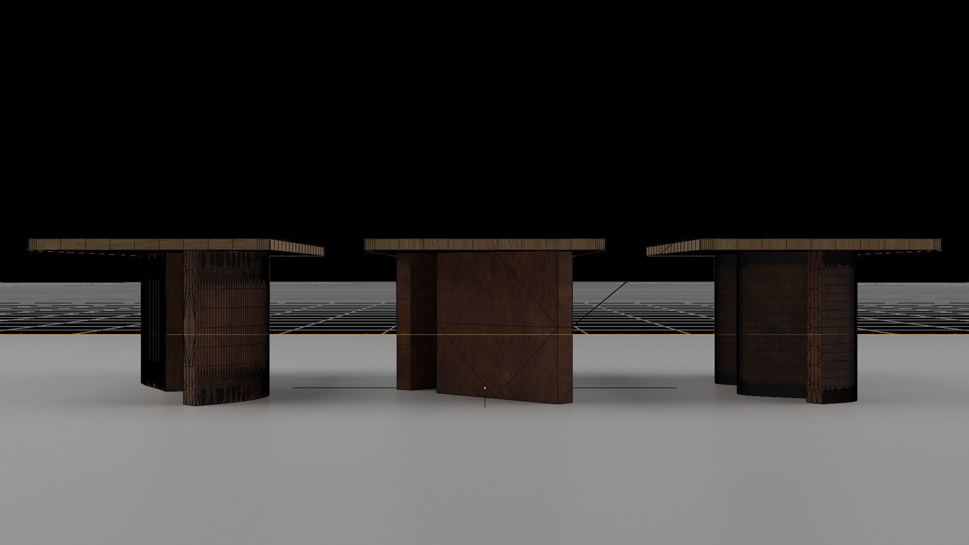 Organic Pattern Three Dining tables 3D model_11