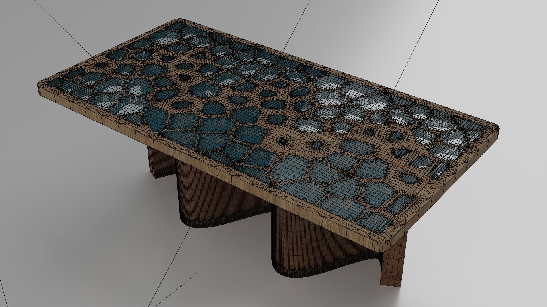 Organic Pattern Three Dining tables 3D model_37