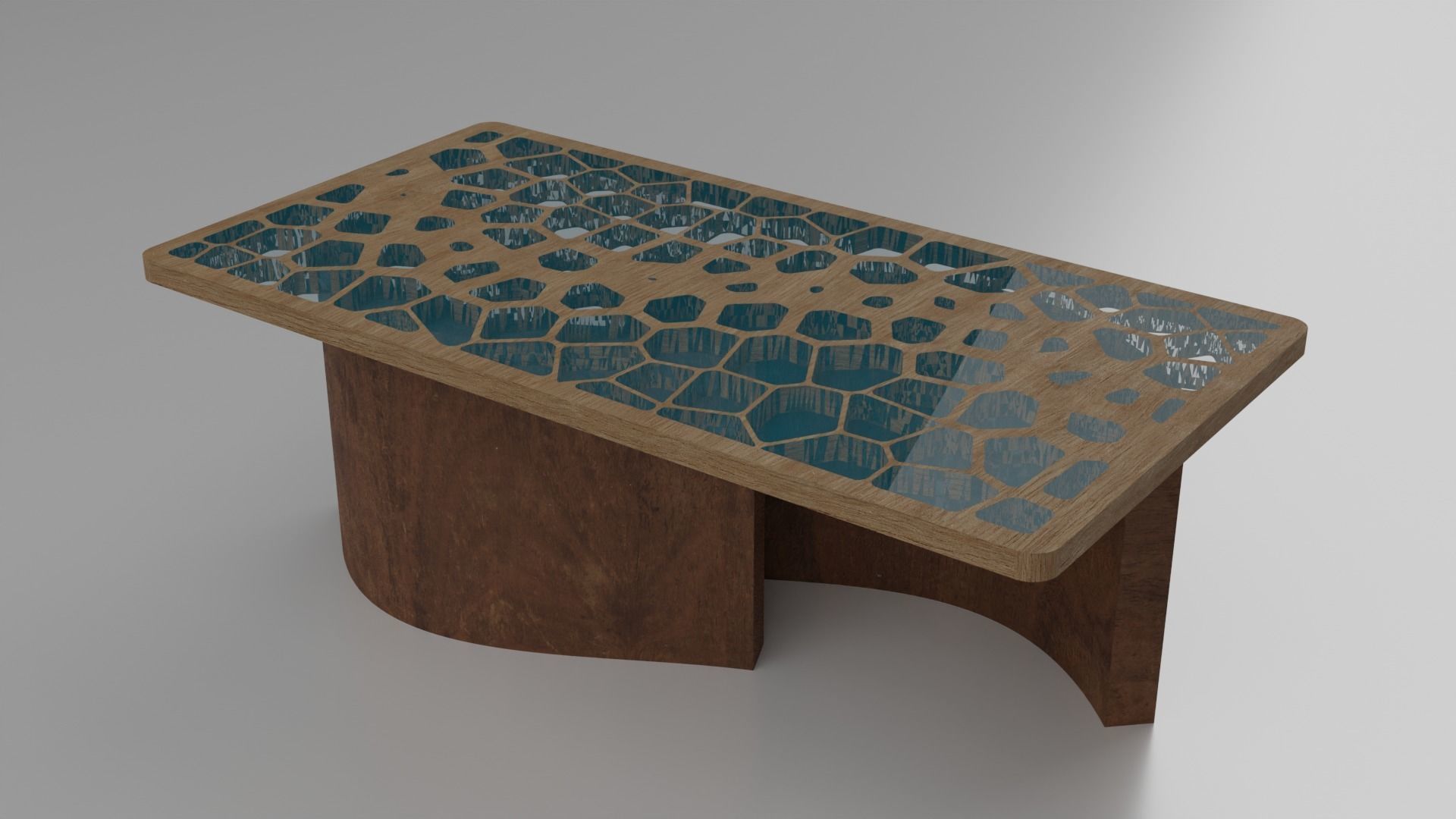 Organic Pattern Three Dining tables 3D model_12