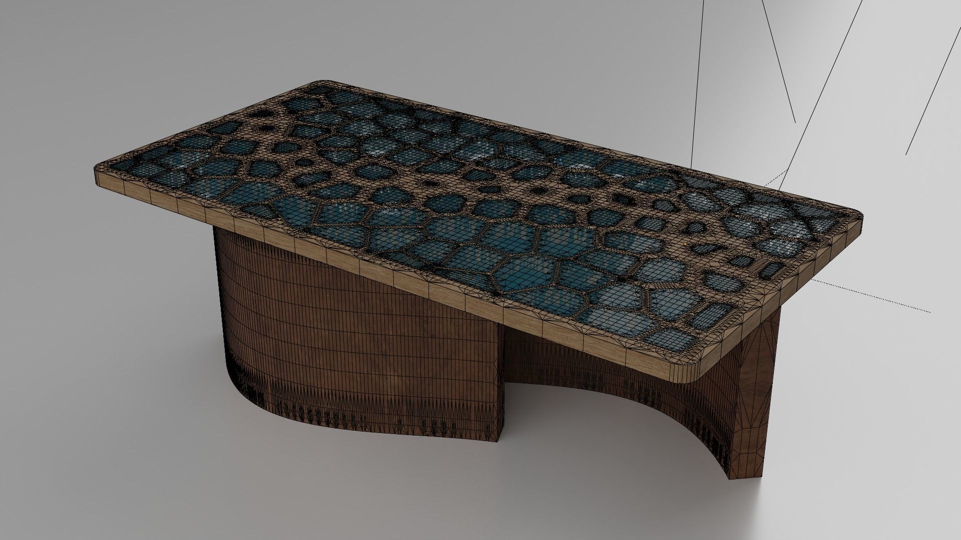Organic Pattern Three Dining tables 3D model_13