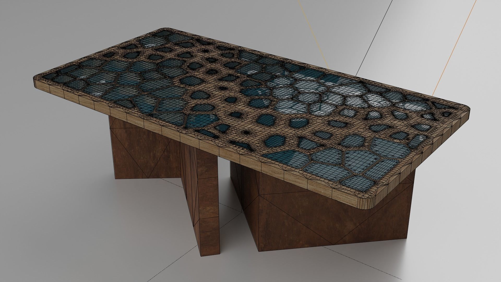 Organic Pattern Three Dining tables 3D model_25
