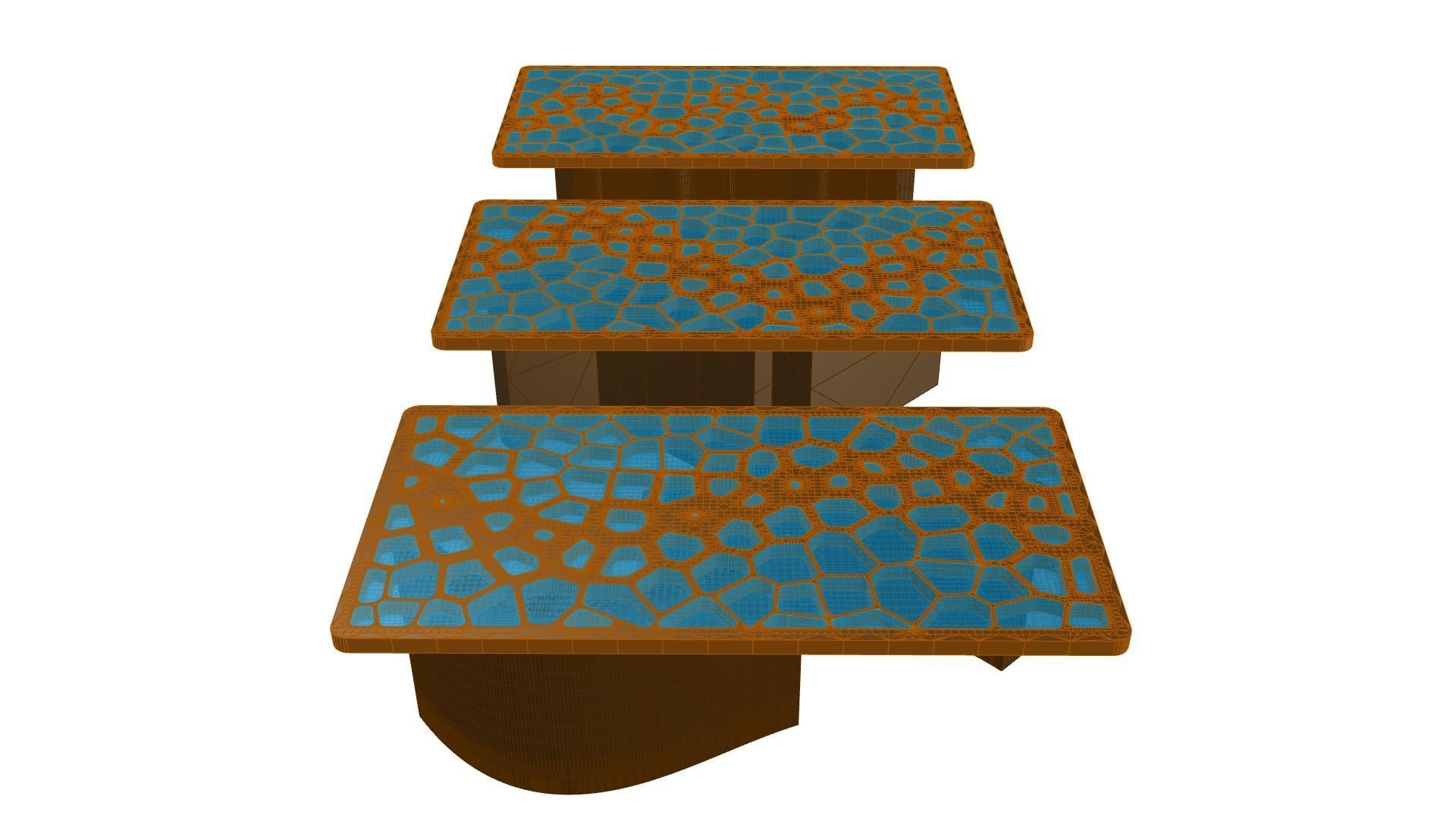 Organic Pattern Three Dining tables 3D model_55