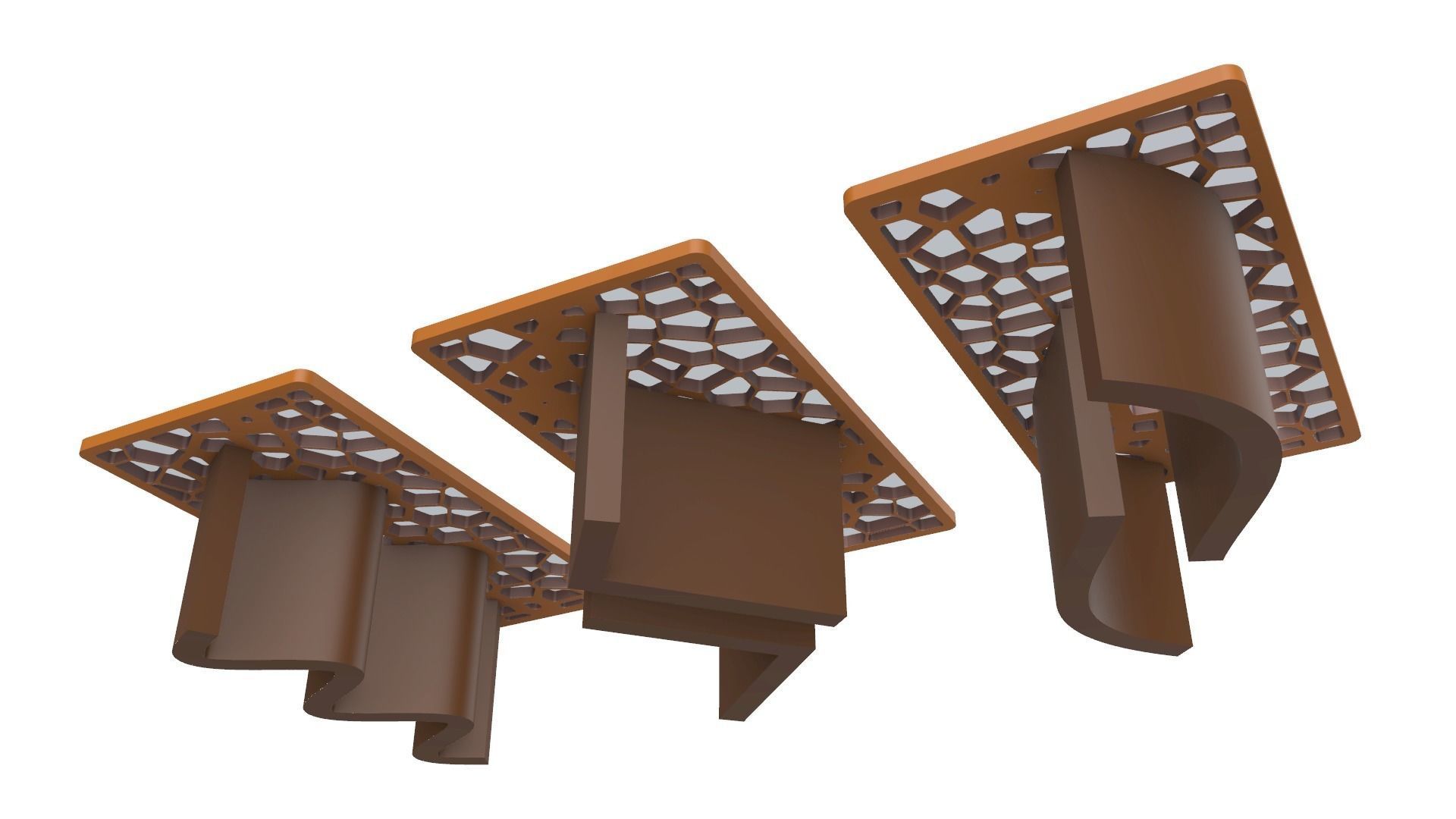 Organic Pattern Three Dining tables 3D model_50