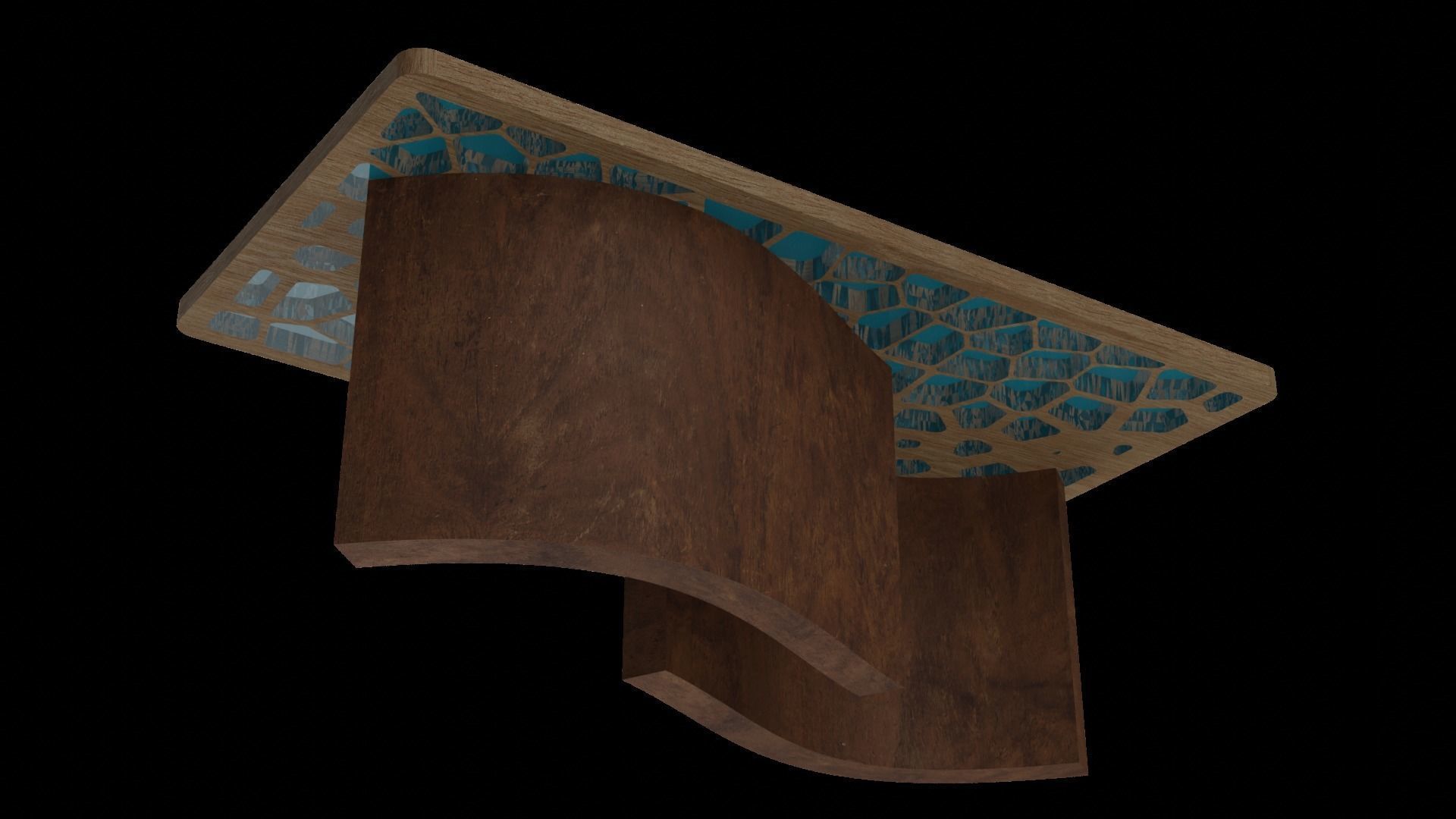 Organic Pattern Three Dining tables 3D model_16