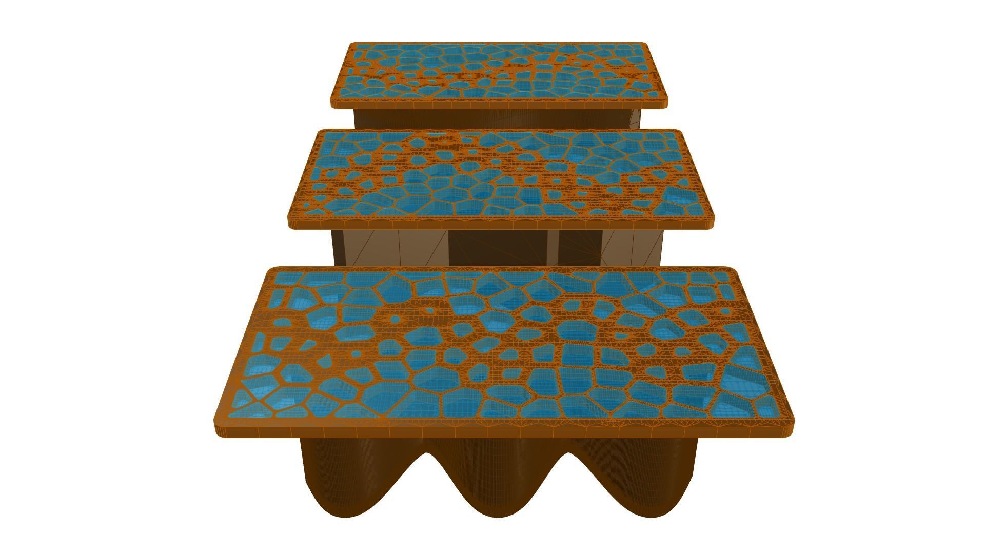 Organic Pattern Three Dining tables 3D model_57