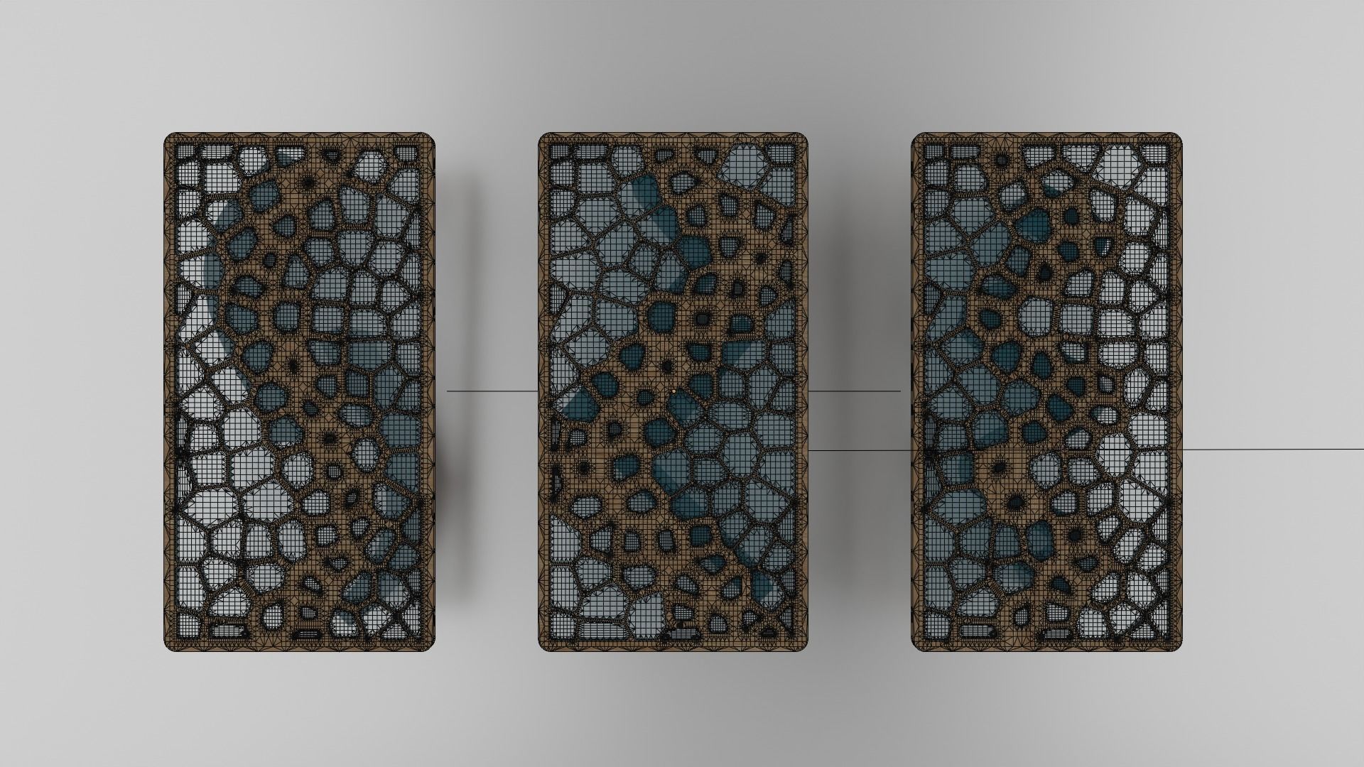 Organic Pattern Three Dining tables 3D model_9