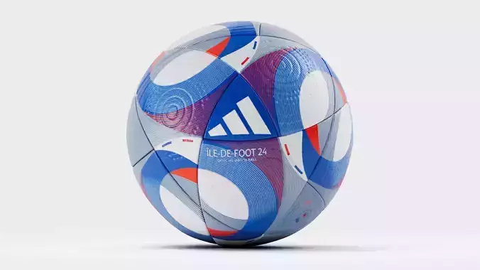 Olympics 2024 Official Soccer Ball Low-poly 3D model